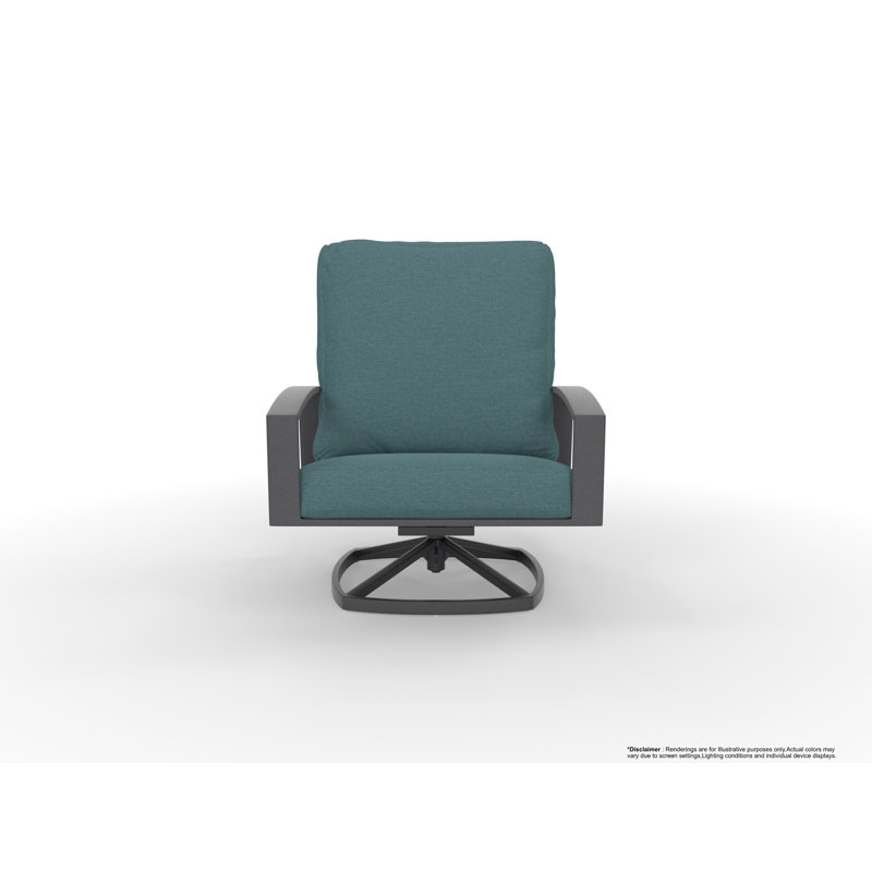 Arc Outdoor Lounge Chair, Cast Lagoon, Graphite