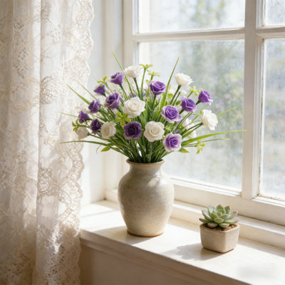 Fleurs artificielles Spring Grass Roses