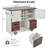 54" Farmhouse Kitchen Island with Drop Leaf, Power Outlet, Kitchen Storage Cart with 2 Doors, 2 Drawers, Rolling Kitchen Island on 4 Large Wheels with Spice Rack for Kitchen, Dining Room, White-304906128