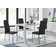 Scottsmoor High Gloss 4 Seater Dining Table Set with Luxury Faux Leather Dining Chairs