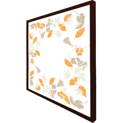Delco Orange & Grey Autumn Leaves - Single Picture Frame Print