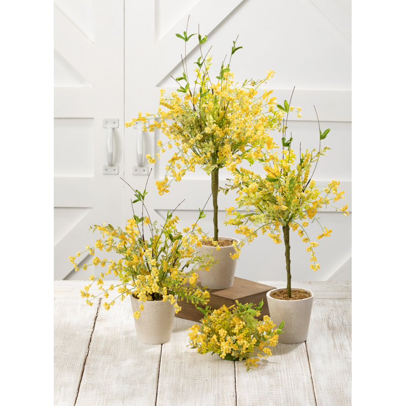 Topiaire à fleurs artificielles en pot