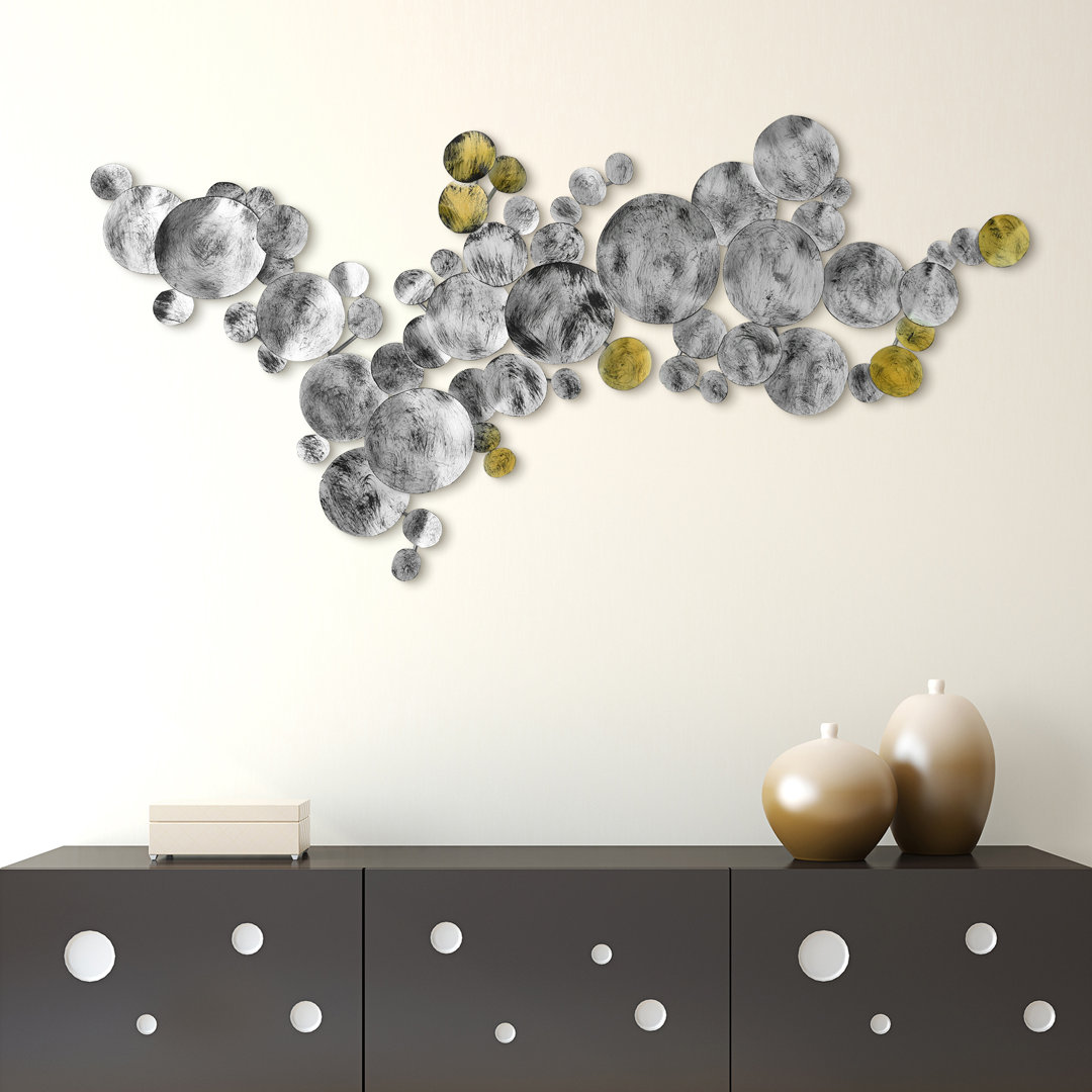 Handmade Glam Abstract Wall Decor on Metal Everly Quinn