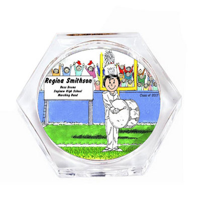 Bass Drum Great for Marching Band Coaster