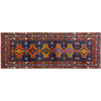 Graceann One-of-a-Kind 3'4" X 8'9" 1980s Runner Wool Area Rug