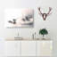 Stag & Wolf With At Winter In Abstract - Wrapped Canvas Print-55340138