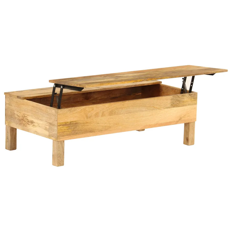 Teresa Solid Wood Lift Top Four Leg Coffee Table with Storage