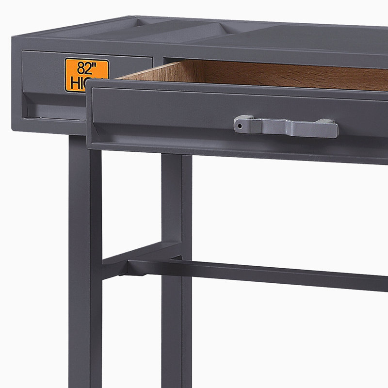 Bureau d'écriture avec 1 tiroir, Gris