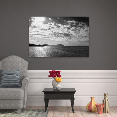 Vue sur mer avec vagues, Oahu, Hawaï, États-Unis, paysage contemporain, art mural
