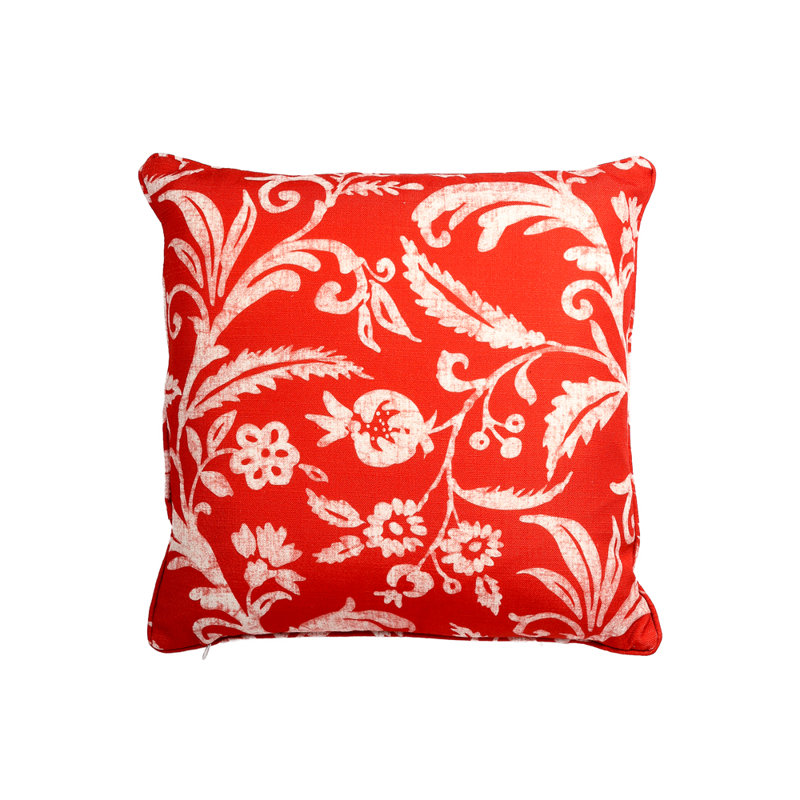 Housse et insert de coussin carré en coton Leesa, Duvet, Rouge
