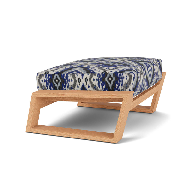 Pursuit Rectangle Outdoor Ottoman Patio Ottoman, Yoko Mediterranean