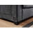 Trey 115"W Gray Chenille Sectional Sofa With Adjustable Backrest, Charging Ports, Pockets, Tufting, Storage Ottoman, Throw Pillows