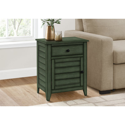 Accent Table, Nightstand, Storage Drawer, End, Side Table, Storage, Veneer, Transitional by Lark Manor