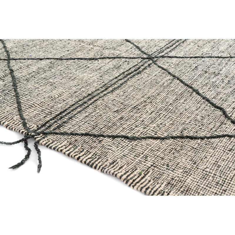 Tapis noir et blanc Orpheus