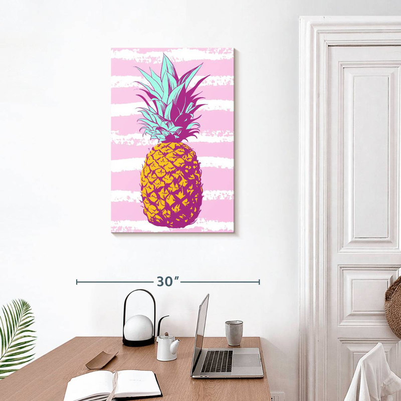 Yarlin Pastel Stripes Pineapple, 30" H x 20" W