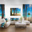 « praslin island tropical beach panorama », reproduction de photo sur toile tendue-18271087
