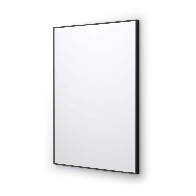 Miroir mural incassable Premium Premium, Noir mat, 36 po x 30 po