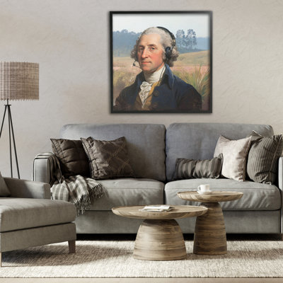 Classical Gentleman with Headset Framed Giclee, design by CAD Designs