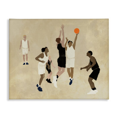 «Athlètes jouant au basketball» par Daphne Polselli