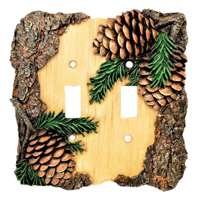 Plaque murale interrupteur à bascule Whistling Pinecone