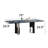 79" Luxury Blue Faux Marble Modern Rectangular Dining Table for 6,Stainless Steel Base