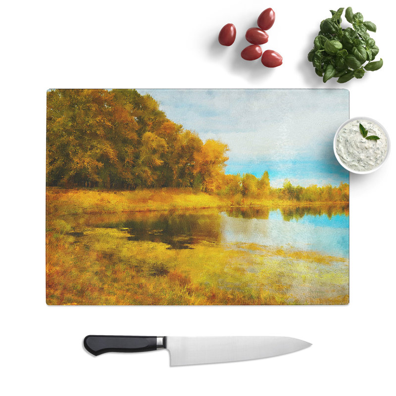 Forest and Lake Vol.3 Chopping Board, 0.4cm H x 28.5cm W x 39cm L