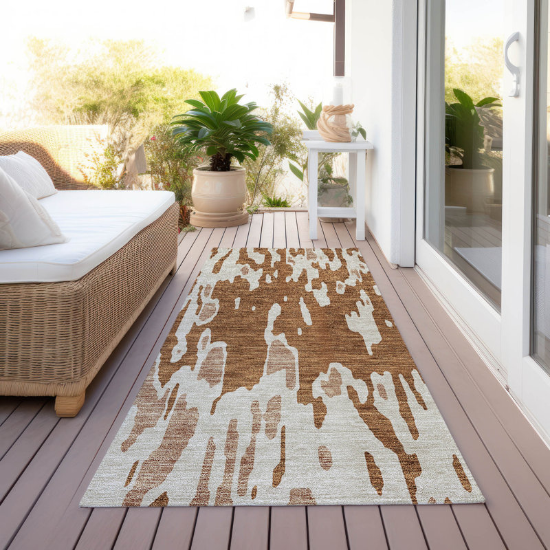 Tapis rectangulaire Aleighna avec envers antidérapant, Tapis de couloir 2 pi 3 po x 7 pi 6 po