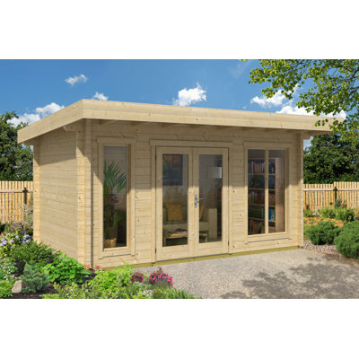 Lasita Dorset 72 - 15 x 8.5 Ft. Premium Log Cabin With Tempered Double Glazing (70mm)