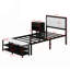 Lit plateforme en métal avec tablettes de rangement à deux niveaux, armoire de rangement en bois-1746620121-1762047301