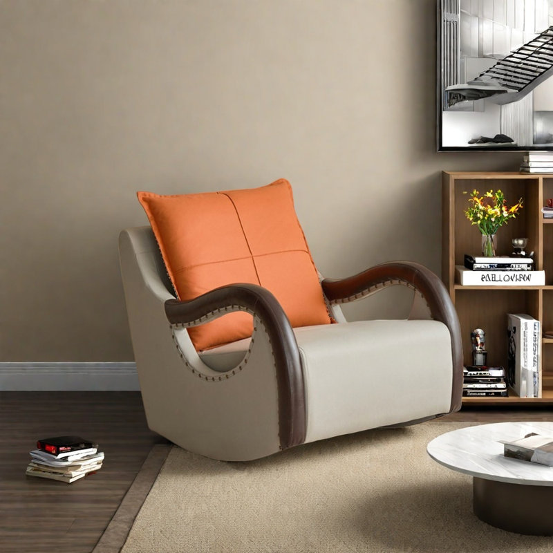 Chaise berçante ergonomique, Gris clair