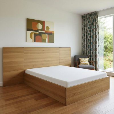 Sheffield Natural Wood Queen Bed Frame — Queen, Natural