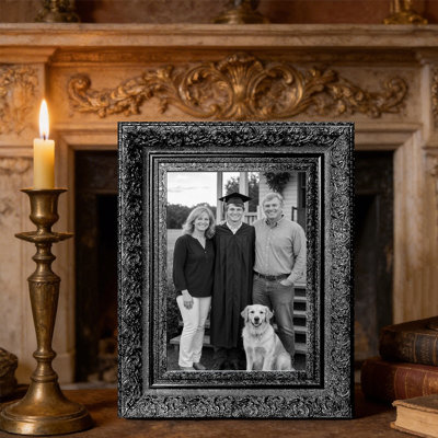 Cadre photo noir de table 1PC 5 "x 7" avec finition maison