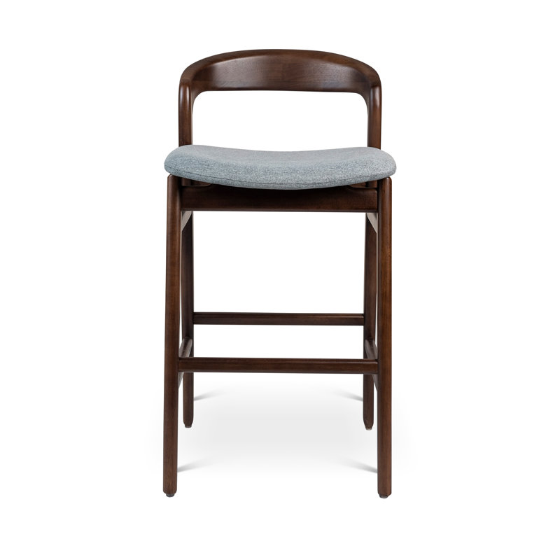 Modern Brazilian Velma Counter Stool, Medley Ivory Performance Basketweave, Bar Stool (29.25” Seat Height)