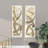 Metal Dimensional Abstract Home Wall Decor with Black Wood Backing-1382404632