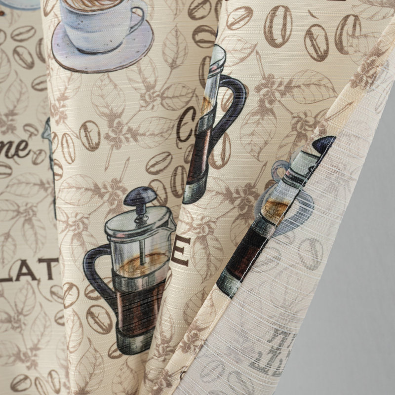 Cucina Latte Kitchen Curtain Set
