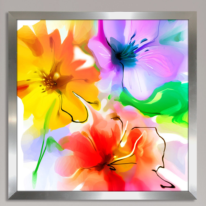 « the floral danse », impression encadrée, H 35 po x l 35,5 x P 0,75 po