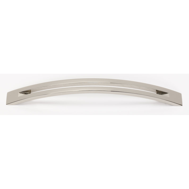 Split Top Arch Pull, Polished Nickel, 8"