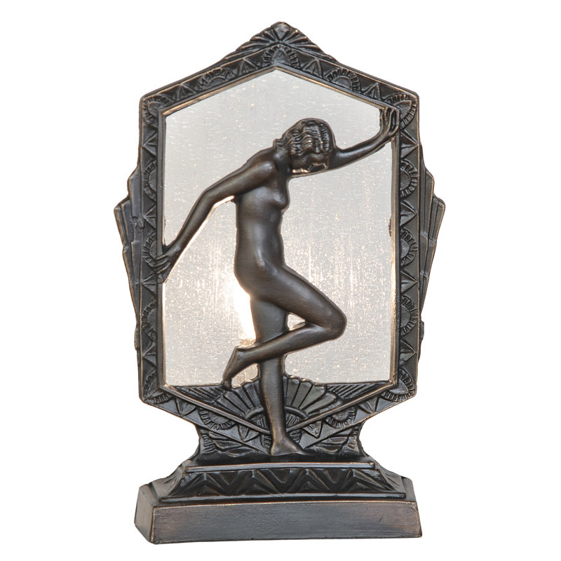 Lampe d'appoint 9 "High Deco Posing Lady, Gris