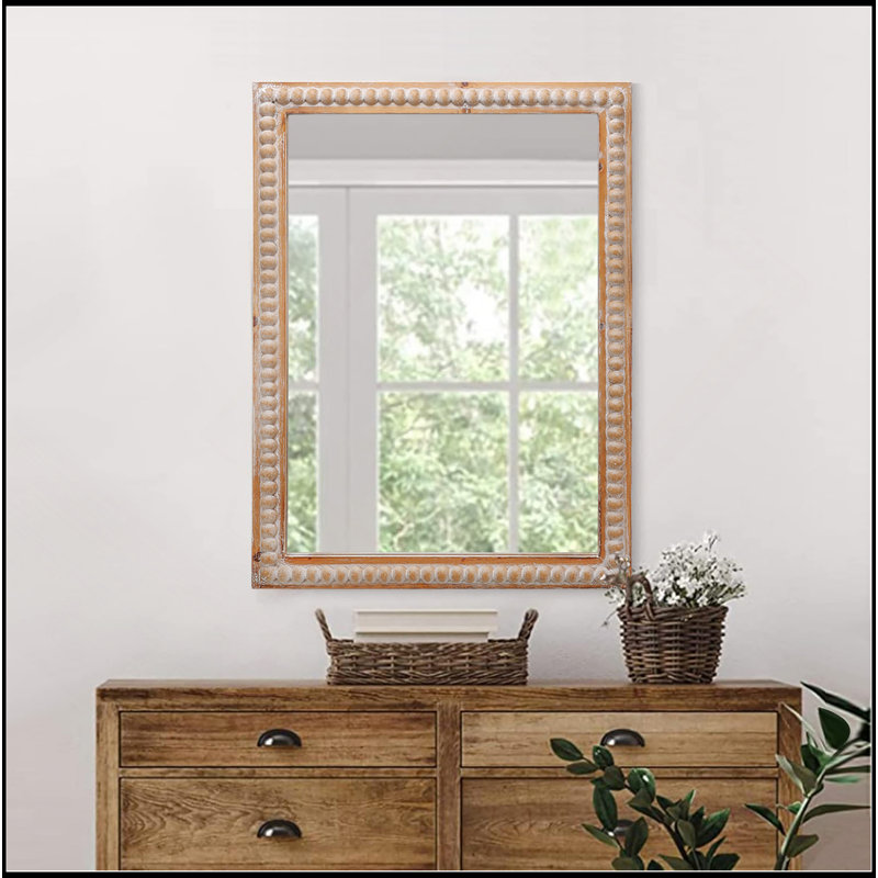 22 po x 30 po avec miroir en bois encadré pour la salle de bain