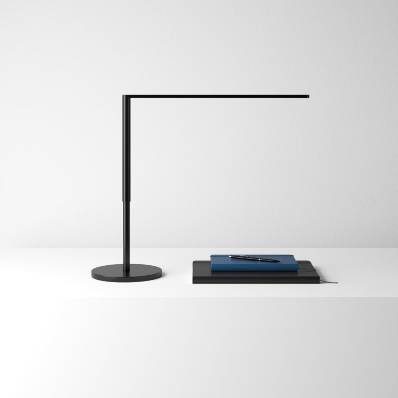 Lady7 Adjustable Metal USB Desk Lamp, Metallic Black