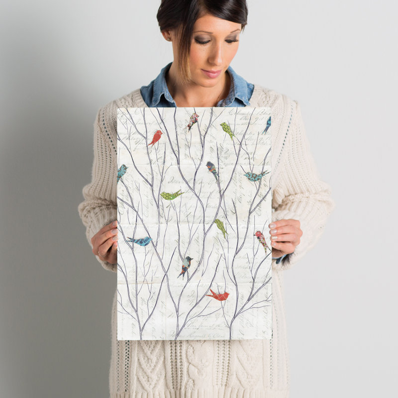 «Summer Birds Context I», impression, H 18 po x l 12 po x P 1,5 po, Toile tendue