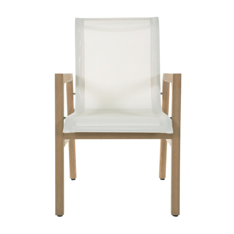 Seashore N-Dura Arm Chair, Medium Wood/Gray
