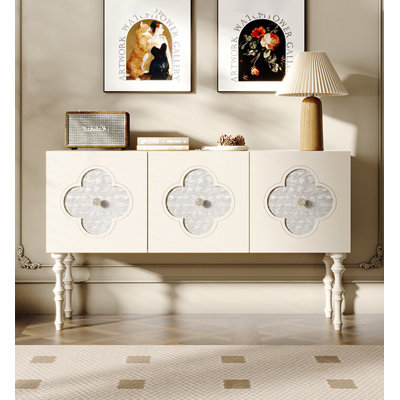 Console chic pour vestibule à motif quadrilobe