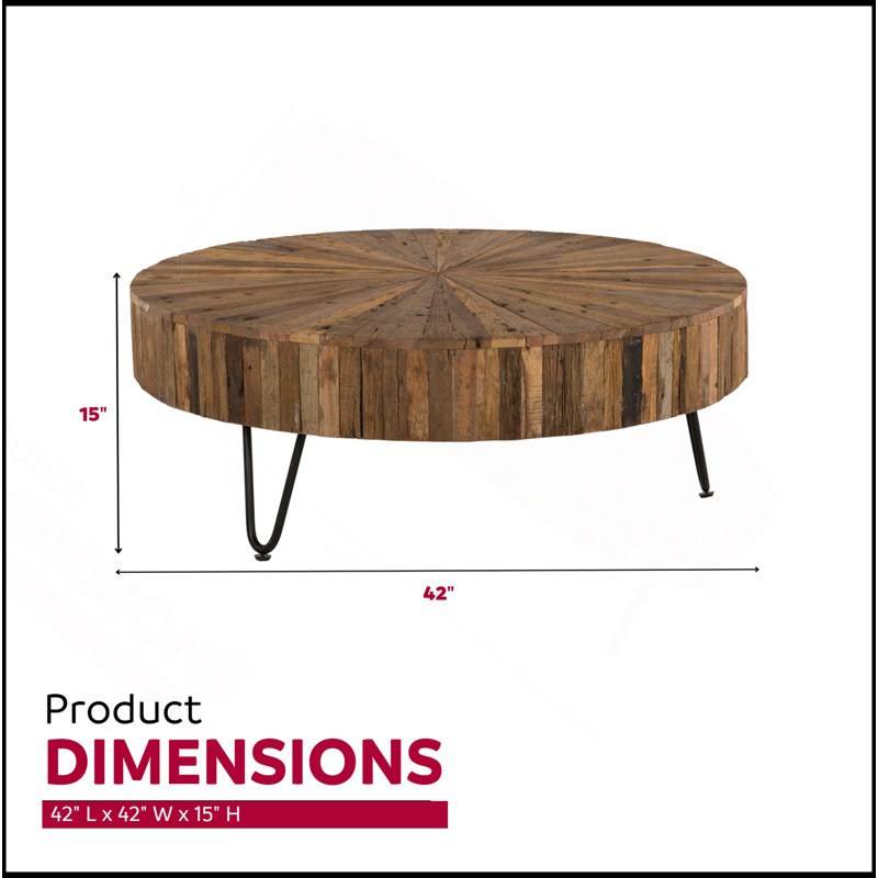 Table basse exquise fabriquée à la main en bois récupéré, une pièce maîtresse époustouflante pour votre salon
