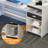 White Computer Desk With Drawers, 61.02'' Home Office Desk With Storage Shelves And File Drawer, L Shaped Gaming Desk Withmonitor Shelf And LED Lights