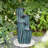 29.5"H 4-Tiered Cobalt Blue Wavy Texture Outdoor Ceramic Fountain With Pump And LED Light (KD)-1851690525
