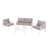 5 Piece Patio Conversation Sets, Modern Outdoor Patio Sectional Furniture Set With Square Coffee Table, Waterproof Thick Cushion Deep Seating For Porch, Balcony-1402910710