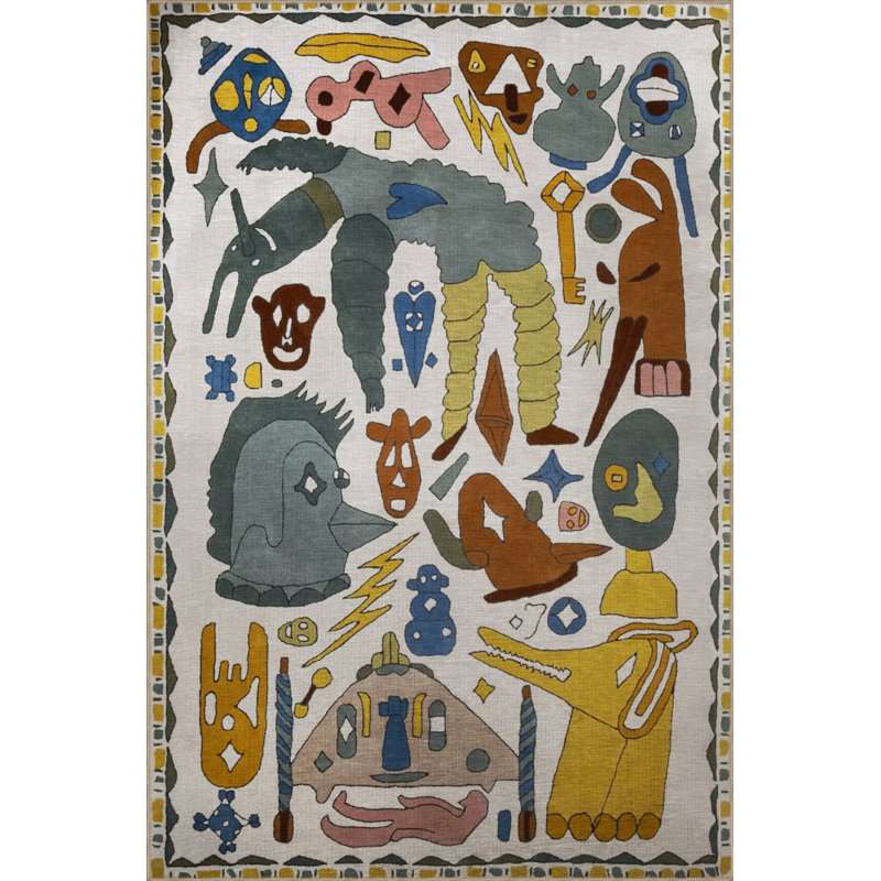 Kaite Abstract Indoor / Outdoor Rug, Runner 3'4" x 8'3"