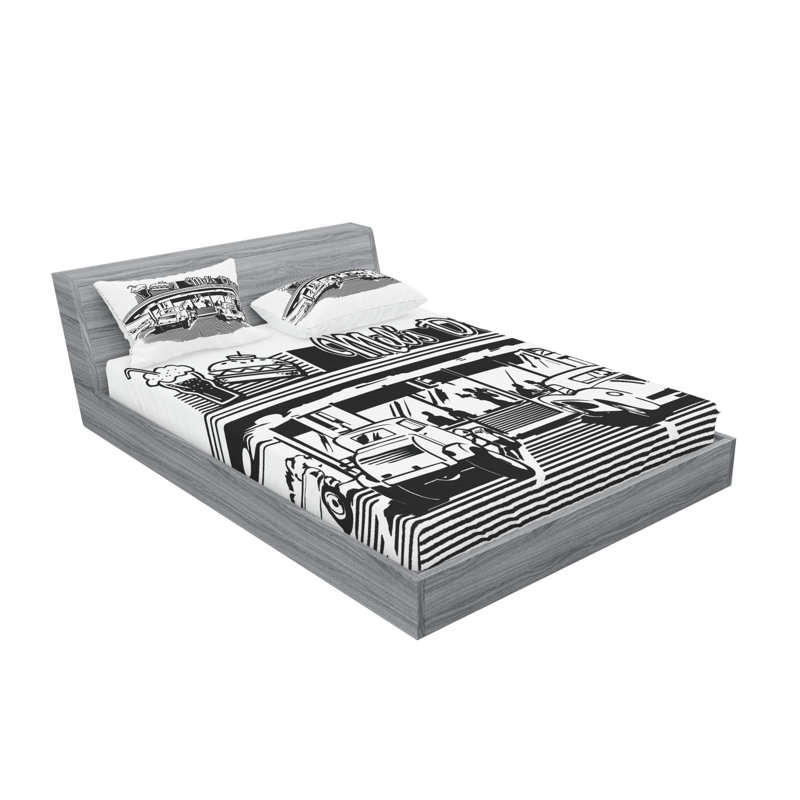 Microfiber Sheet Set, Queen Sheet Set with Fitted Sheet