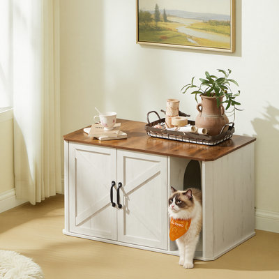 Gerrika Wood Litter Box Enclosure